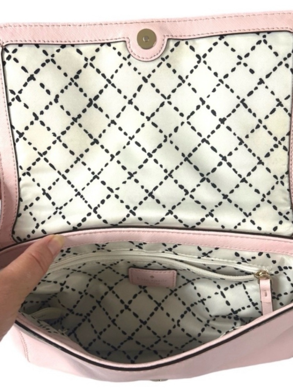 Kate Spade Blush Pink Chain Shoulder Bag Gold Hardware Balletcore Soft Luxury - Picture 5 of 8